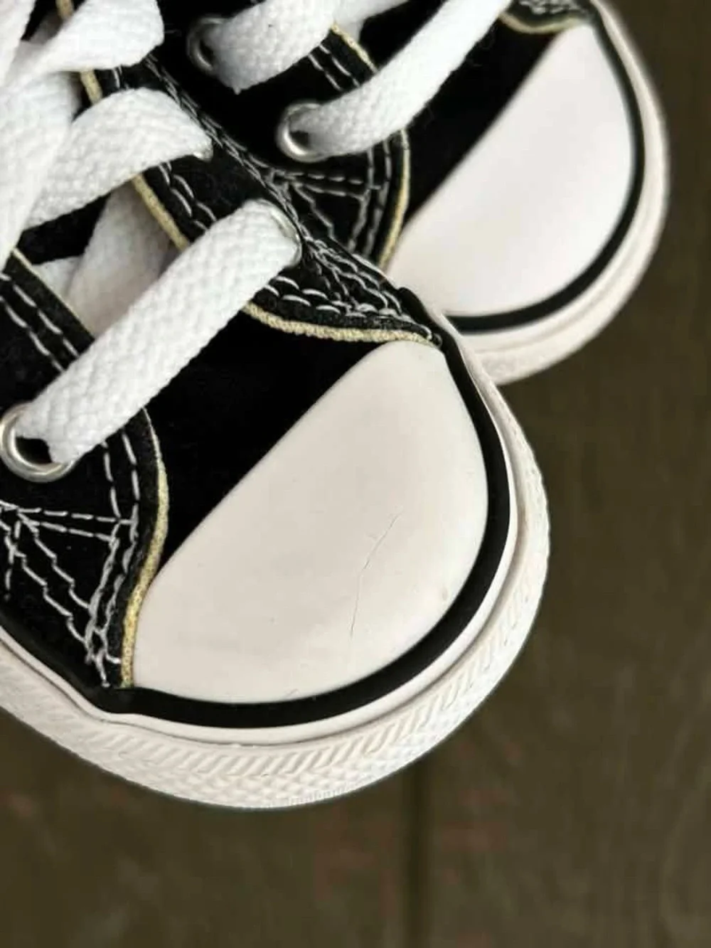 Converse Kids Black and White Canvas Low-Top Sneakers